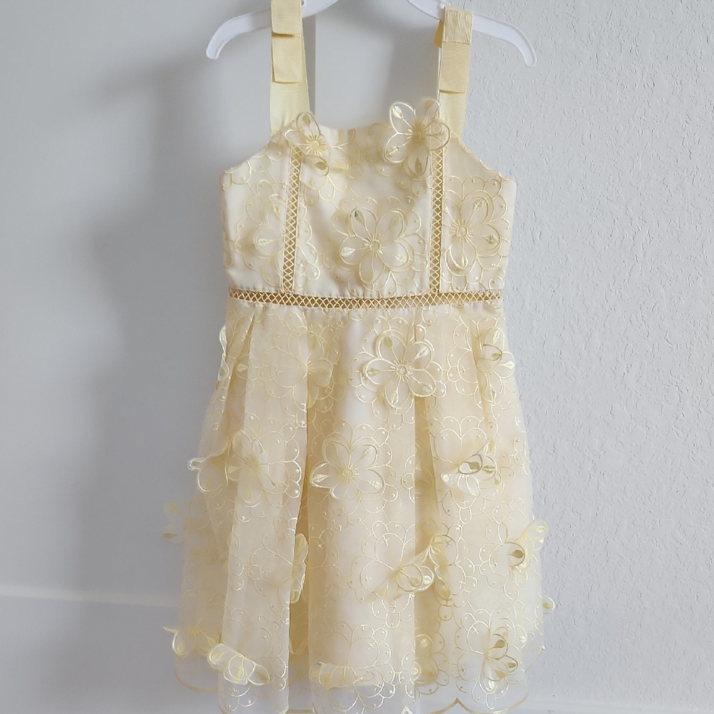 Self-Portrait Yellow and Cream Dress